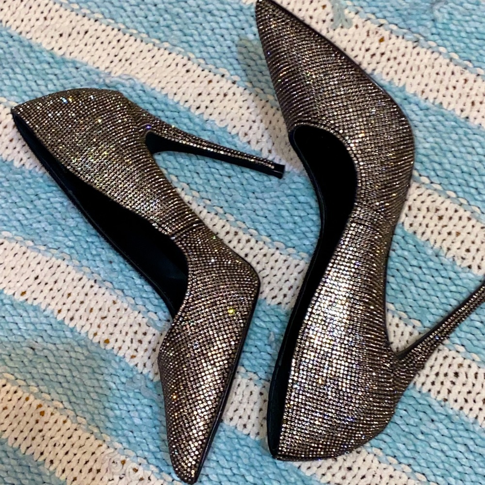Rhinestone pumps